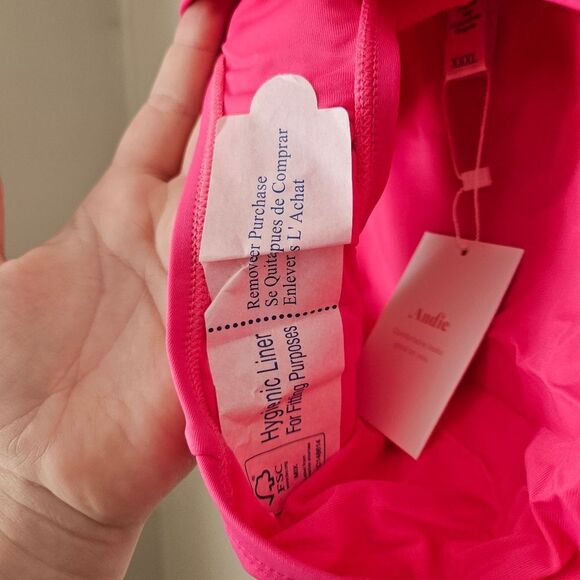 Andie Swim The Bikini Bottom Rou Pink Casual Vacation Beach Pool Style # AB370 - Picture 9 of 11